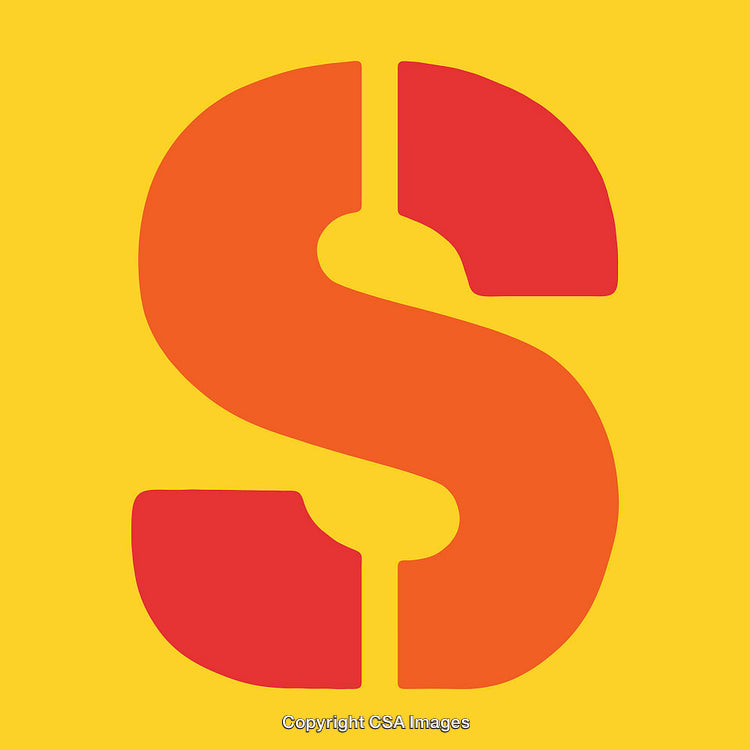 Bold Colorful Representation of the Letter S on a Vibrant Background
