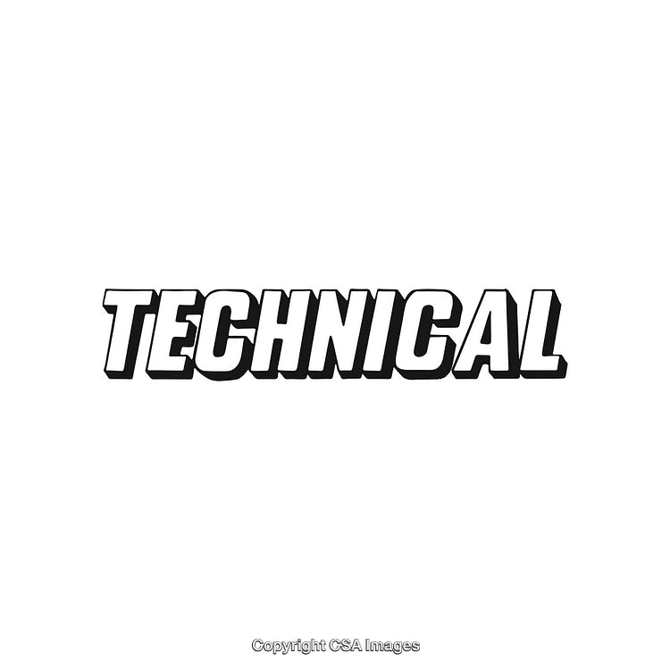 Bold Typographic Design Emphasizing the Word Technical in a Clean Layout
