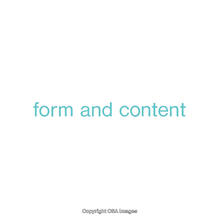 Minimalistic Typography Display with the Phrase 'Form and Content'