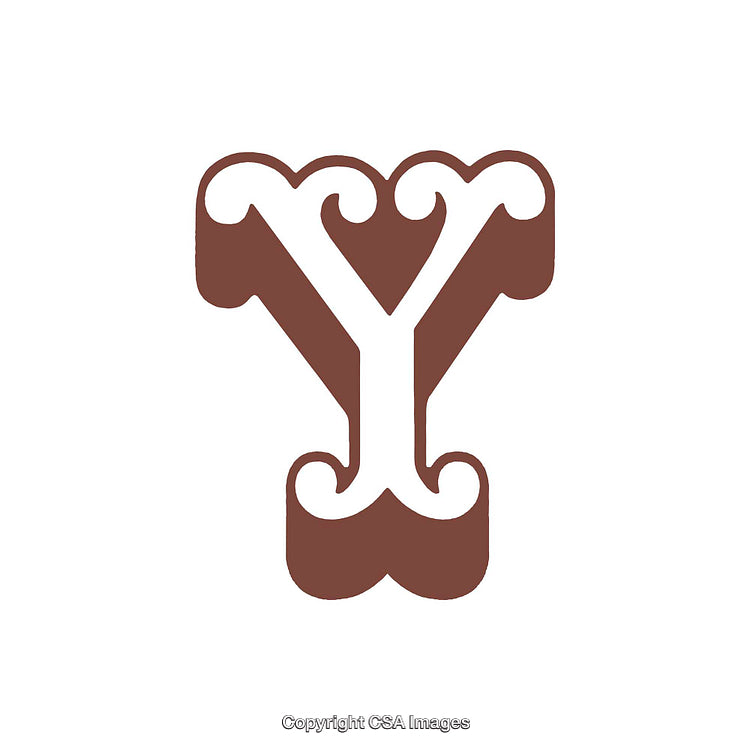 Elegant Decorative Design Featuring a Vintage Letter Y in Ornamental Style