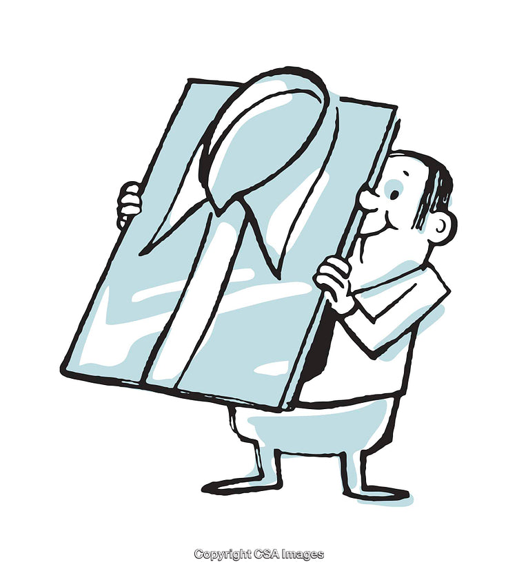 Cartoon Illustration of Man Holding a Large Spoon Poster with Humor
