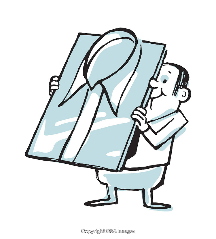 Cartoon Illustration of Man Holding a Large Spoon Poster with Humor
