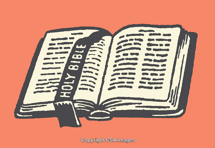 Illustrated Open Bible Depicting Wisdom and Faith on a Vibrant Background