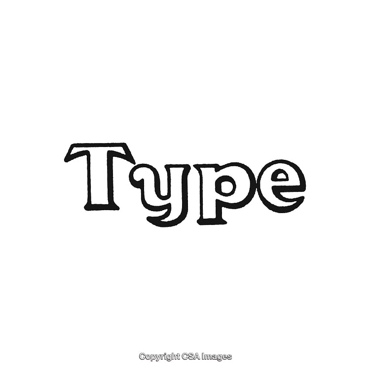 Creative Hand-Drawn Typography Design Featuring the Word 'Type' in Bold Black Font