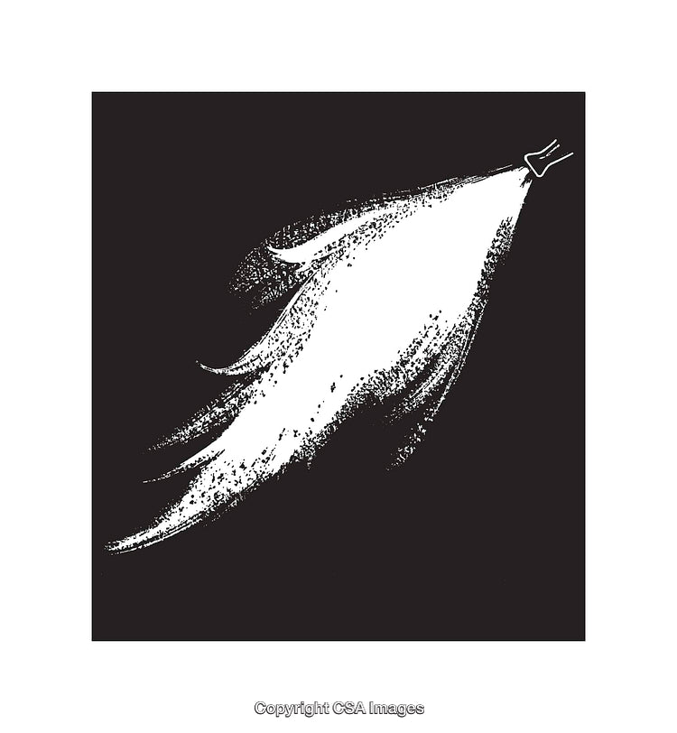 Abstract Artistic Spray Line Design in Bold Black and White Style
