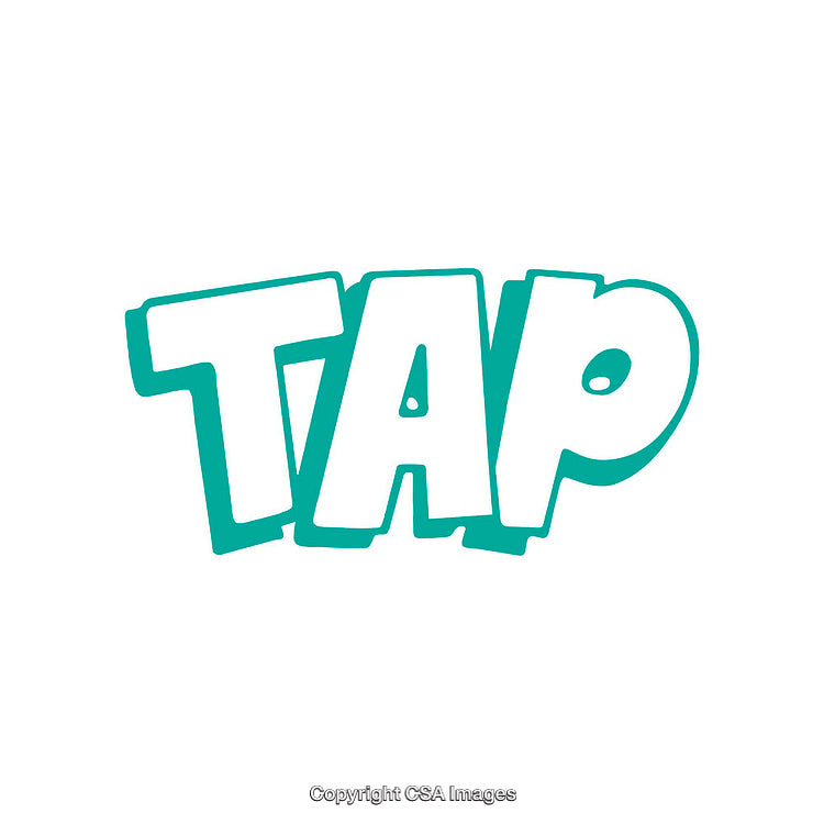 Retro Style Typography Design Highlighting the Word "TAP" in Bold Format