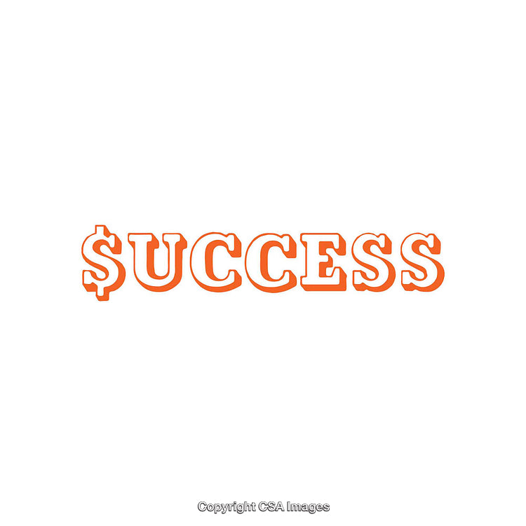 Orange Text Design Illustrating Success with a Dollar Theme