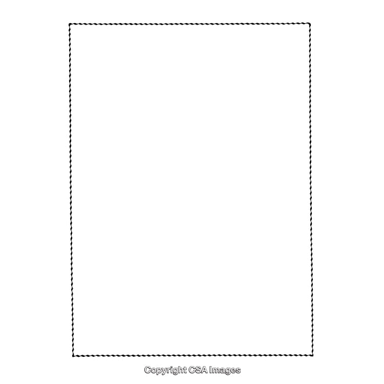 Simple Black and White Twisted Line Border On Plain Background