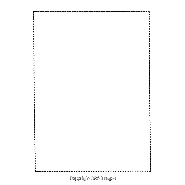 Simple Black and White Twisted Line Border On Plain Background