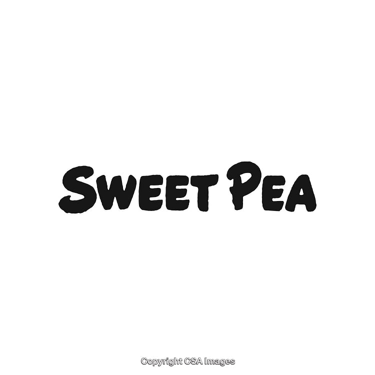 Sweet Pea Text Logo in Bold Black Font on White Background