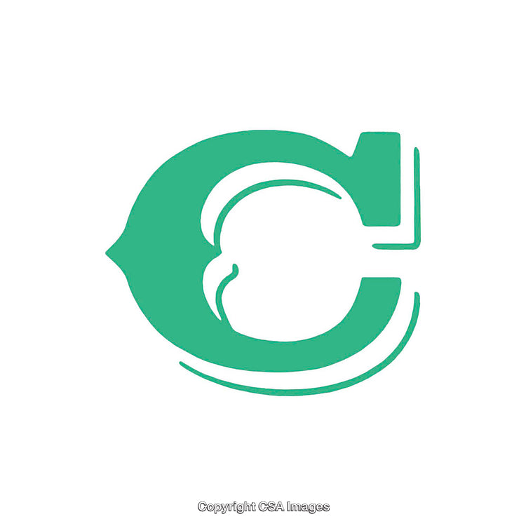Creative Green Letter C Logo with Abstract Design Elements
