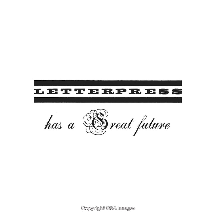Elegant Letterpress Typography with a Stylish and Classic Design Element