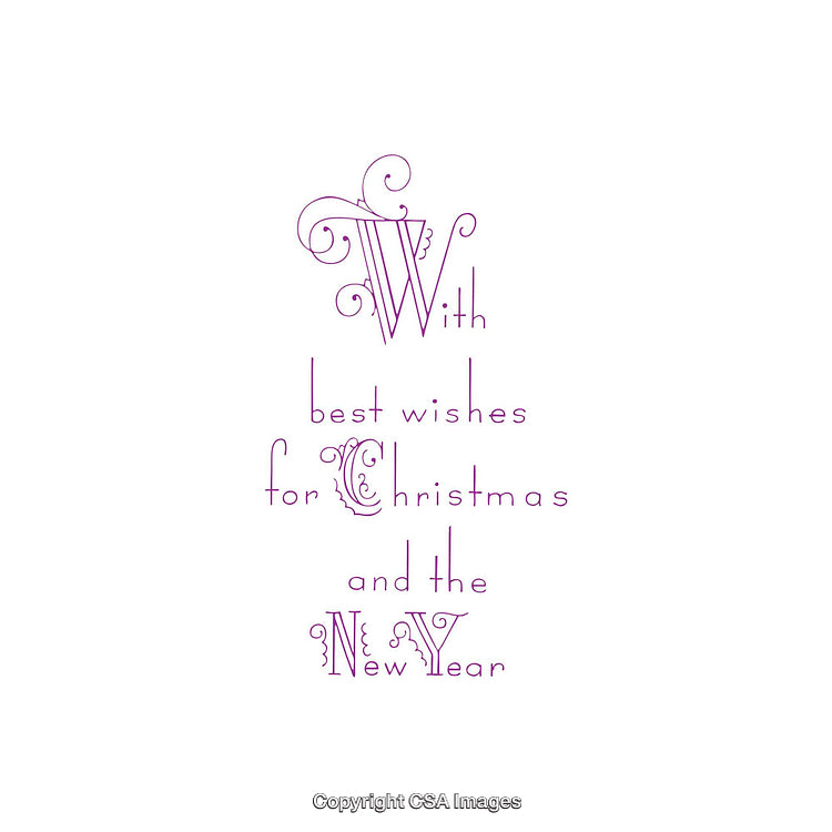 Elegant Christmas and New Year Greeting Text on White Background
