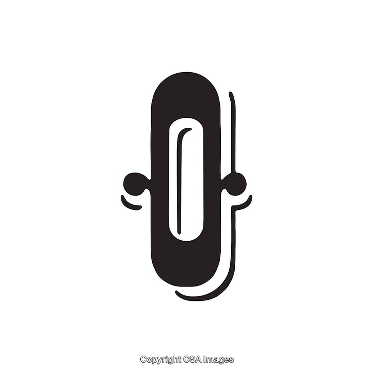 Stylized Black And White Abstract Representation of the Letter O