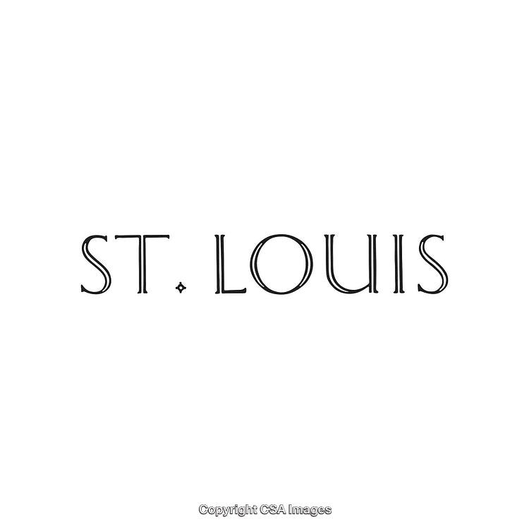 Elegant St. Louis Typography on Minimalist White Background