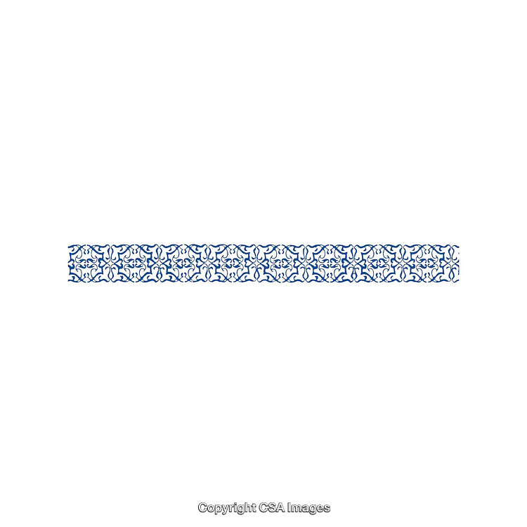 Seamless Blue Ornamental Pattern Border Design for Decoration and Craft Projects