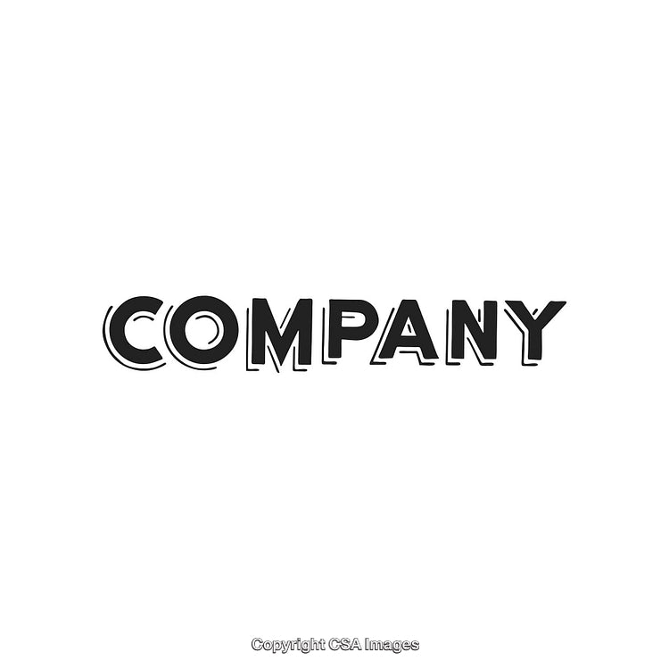 Elegant Black And White Company Logo Design on White Background