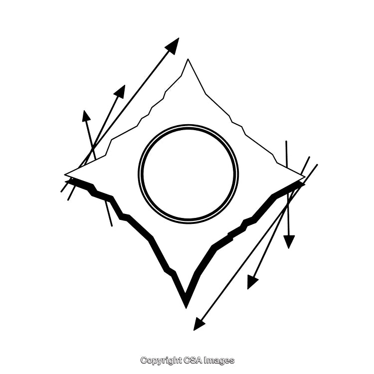 Abstract Geometric Design with Black and White Artistic Border Elements