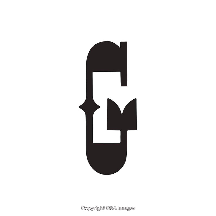Creative Letter G Design in Black Minimalist Style on White Background