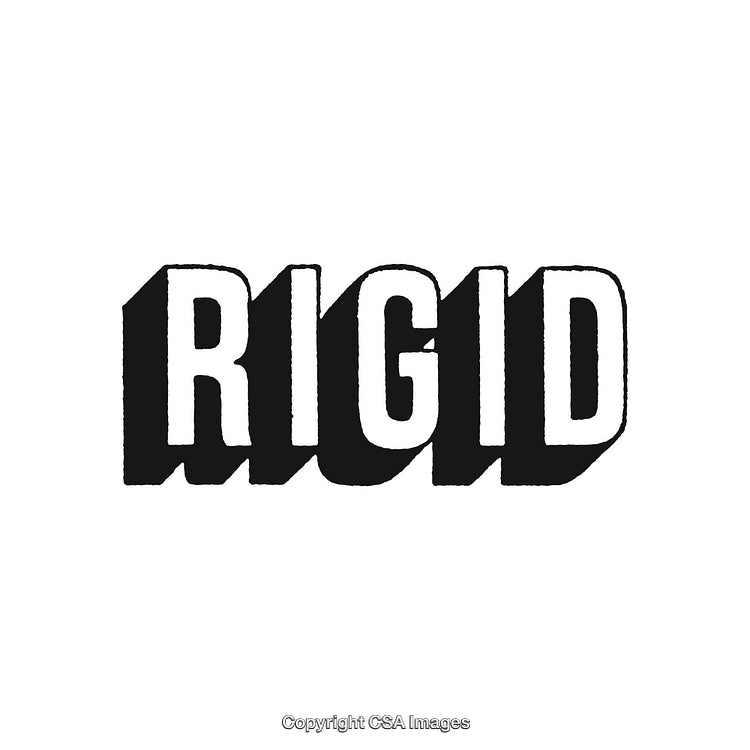 Rigid Typography Design With Bold Black and White Shadow Effect