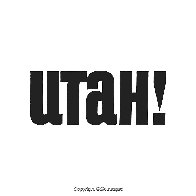 Bold Representation of Utah with a Minimalist Typography Design