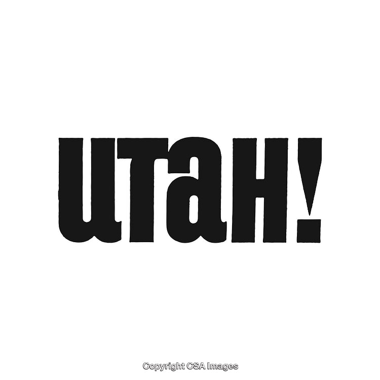 Bold Representation of Utah with a Minimalist Typography Design