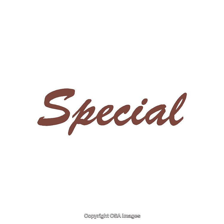 Text Displaying the Word 'Special' in Stylish Brown Font