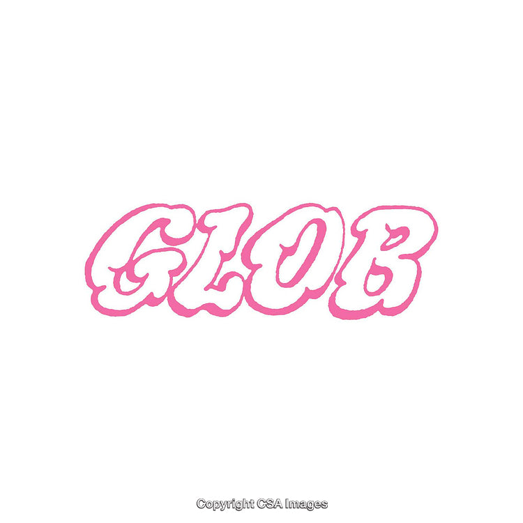 Pink Bubble Font Word Art on White Background