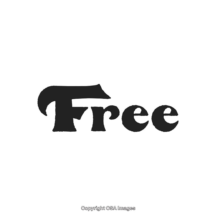 Stylized Black Font Displaying the Word 'Free' on a White Background