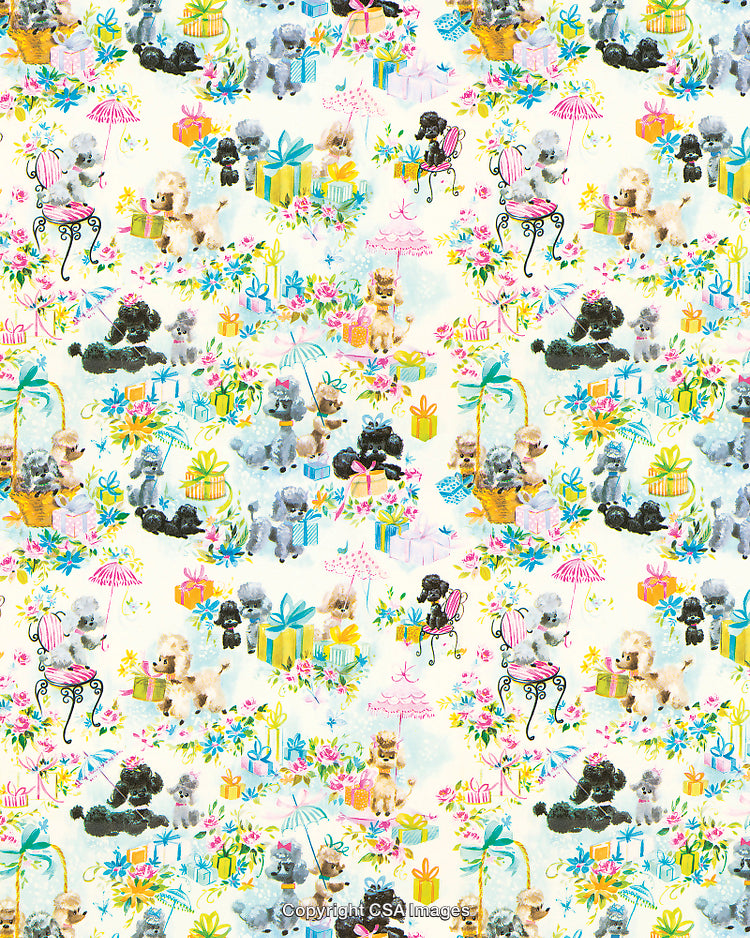 Poodle and Presents Pattern
