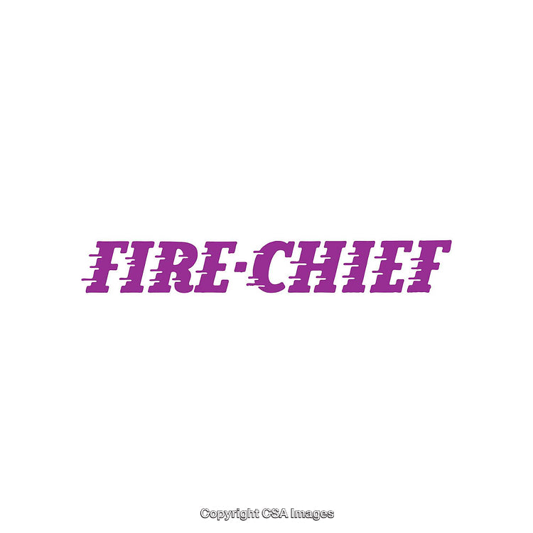 Vibrant Purple Text Reading Fire-Chief on a White Background