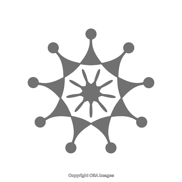 Abstract Gray Symbol Representing Connections and Unity