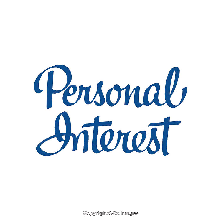 Elegant Calligraphic Font Displaying the Phrase 'Personal Interest' in Blue