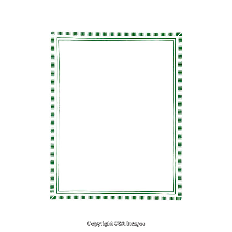 Minimalist Green Frame Border Design on White Background for Creative Projects