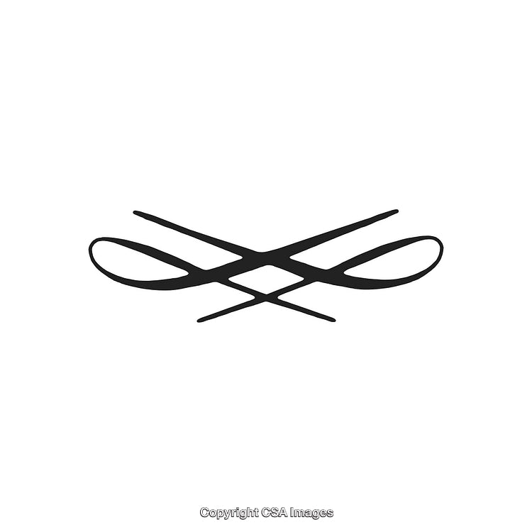 Decorative Simple Black and White Ornament Design for Elegant Applications