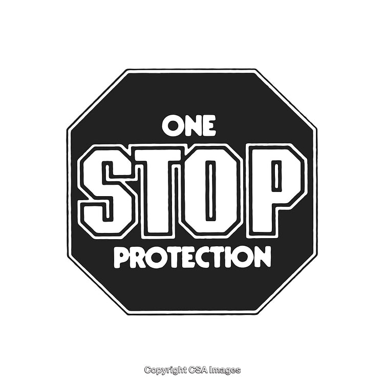 Retro Style Protection Concept Text Design for Business Branding