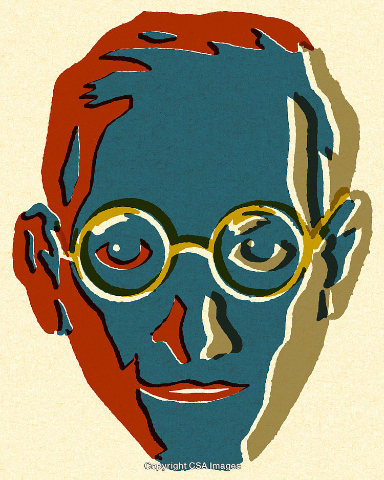Bold Artistic Interpretation of a Face With Stylized Color Accents