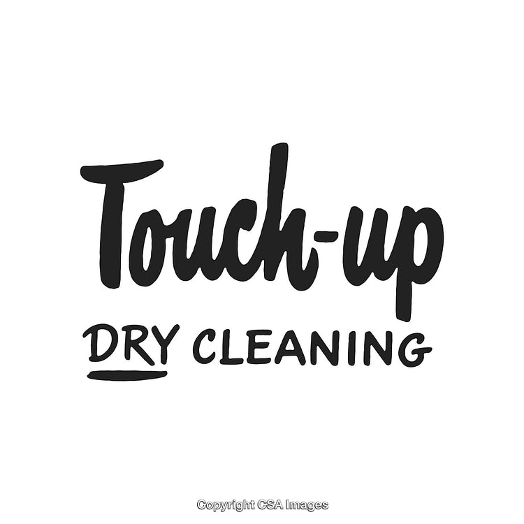 Touch-Up Dry Cleaning Logo Design with Handwritten Calligraphy Style