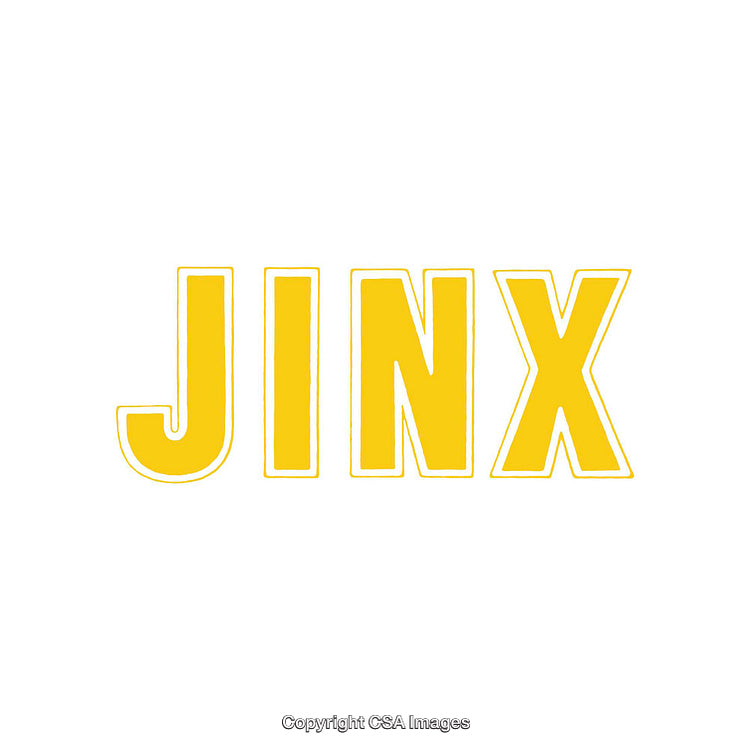 Bold Yellow Text 'Jinx' Against White Background Creating Contrast