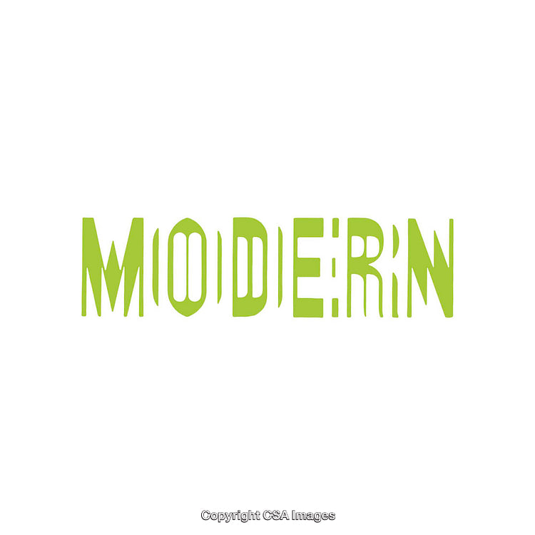 Bold Modern Typography Design with Green Stylized Lettering on White Background