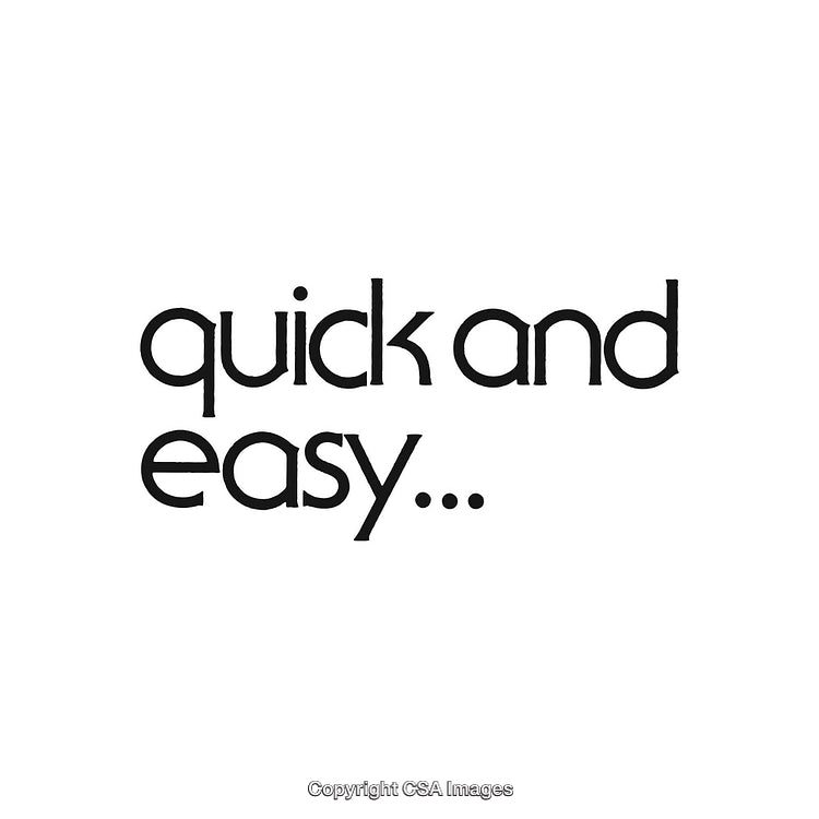 Quick and Easy Text Illustration with Minimal Design on White Background