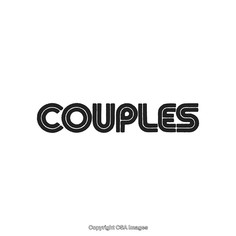 Simple Bold Text Graphic Displaying the Word Couples in Black Lettering