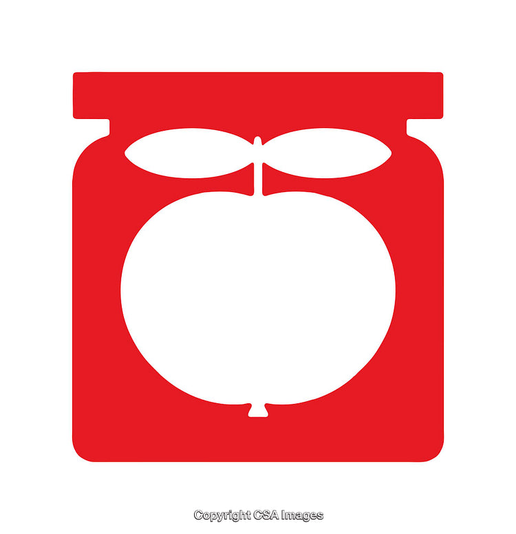 Minimalistic Red Tomato-Inspired Food Jar Icon On White Background
