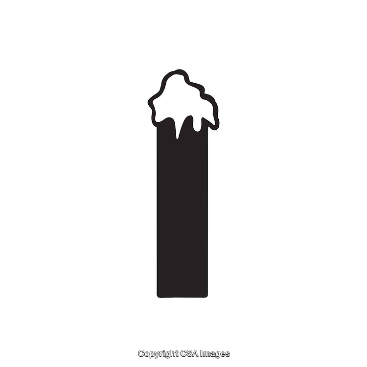 Minimalistic Illustration of the Letter I With Creative Dripping Design