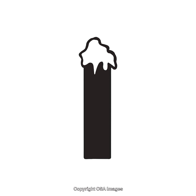 Minimalistic Illustration of the Letter I With Creative Dripping Design