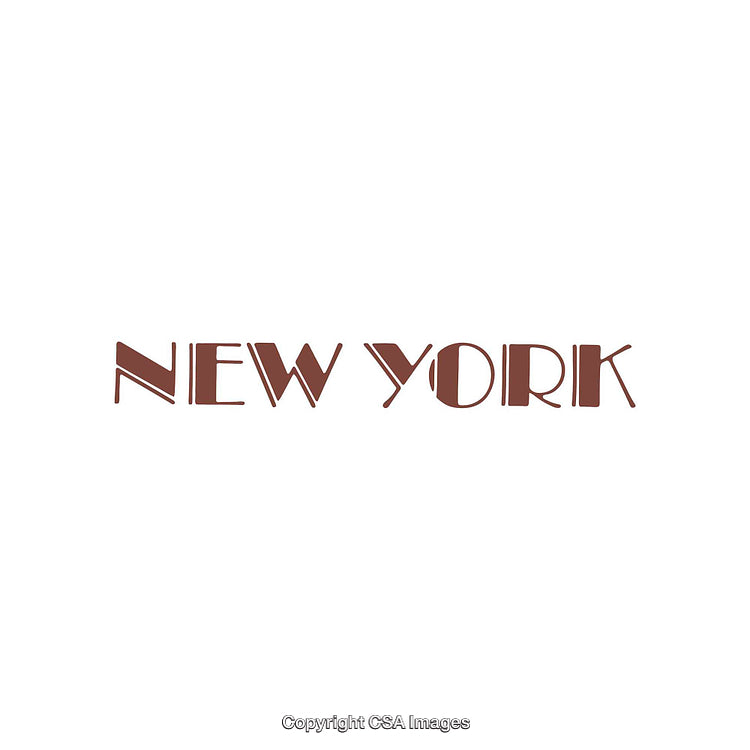 Stylized Typography Design Featuring New York in Artistic Font Style