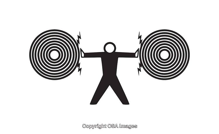 Black and White Icon Illustrating Energy Flow and Power Concept