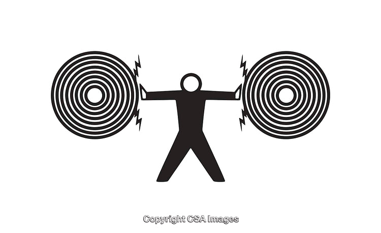 Black and White Icon Illustrating Energy Flow and Power Concept