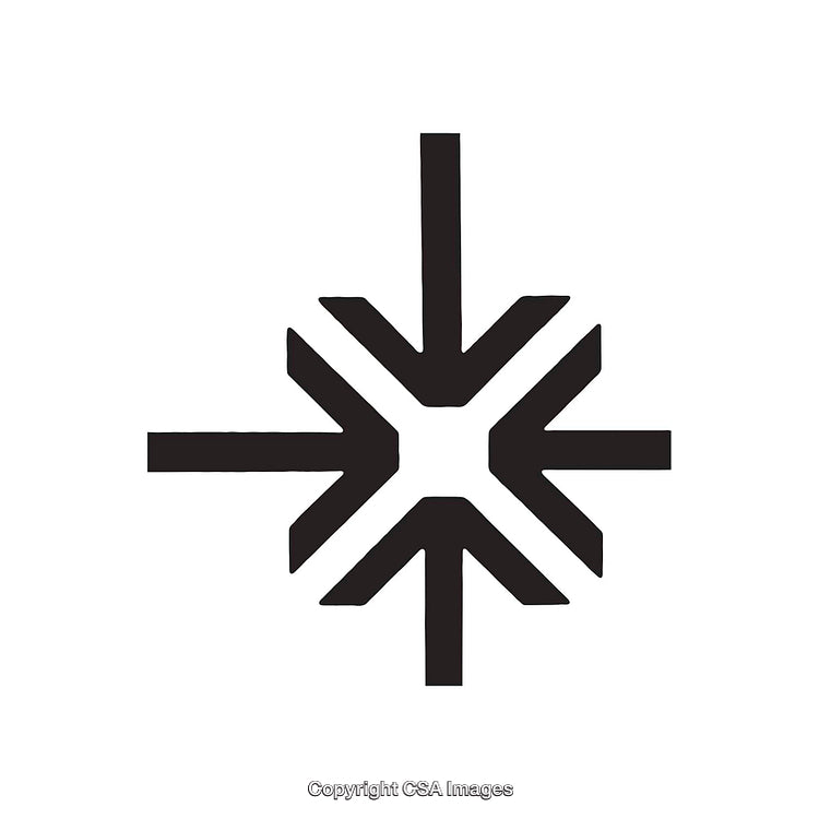 Geometric Black and White Design Featuring Symmetrical Shapes