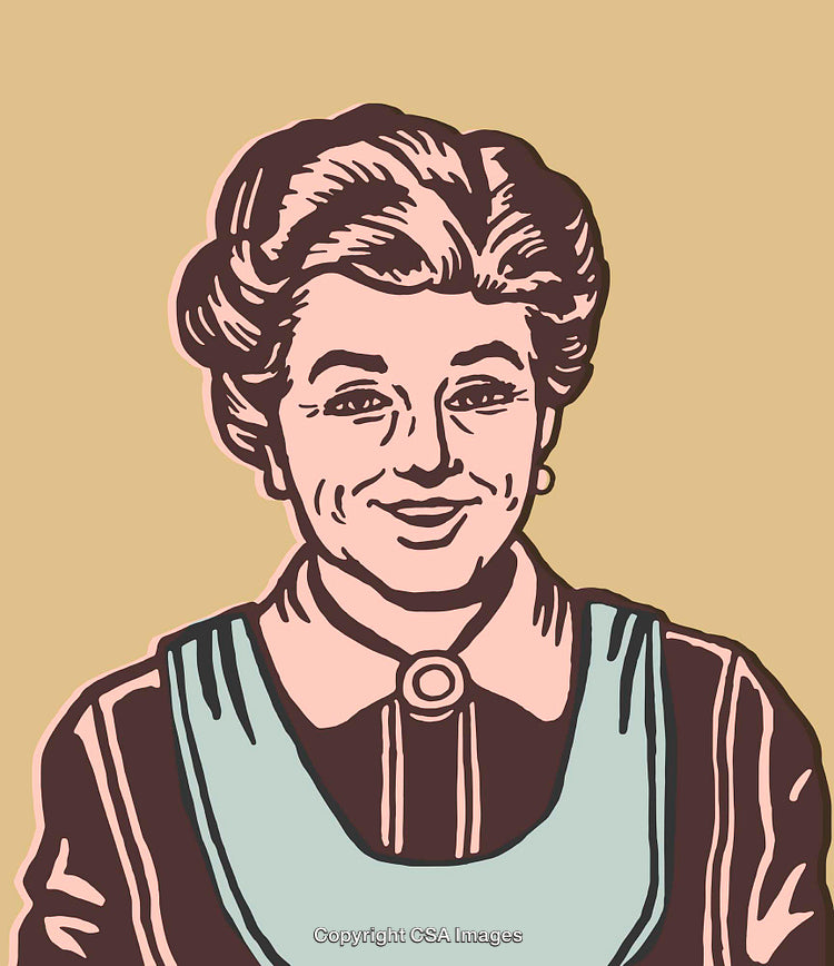 Illustrated Portrait of a Woman With Vintage Style and Warm Expression
